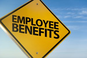 Employee benefits sign