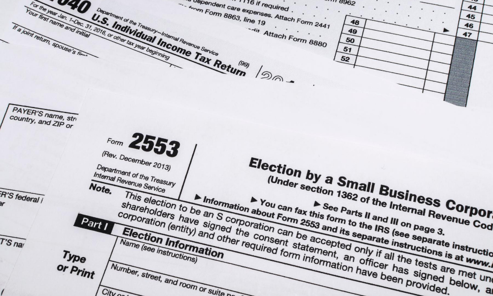 IRS Form 2553: Election by an S Corporation.