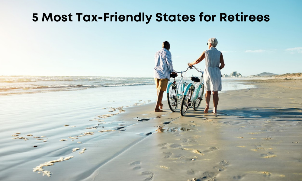 an elderly couple who live in one of the tax friendly states for retirees