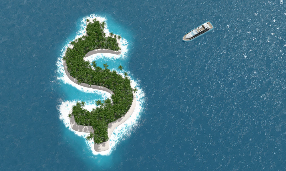 Small Island That Represents An Offshore Tax Haven