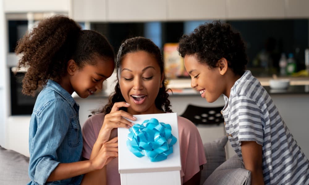 A woman and two children receive a gift and wonder are gifts tax deductible.