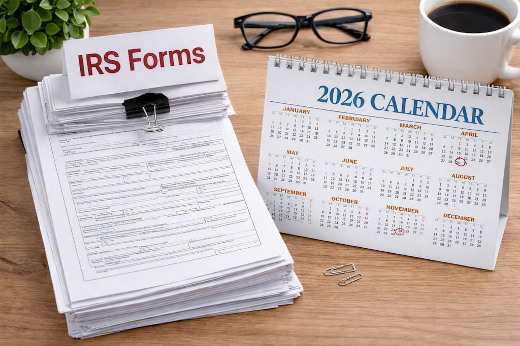 A stack of IRS Claims waiting to be filed